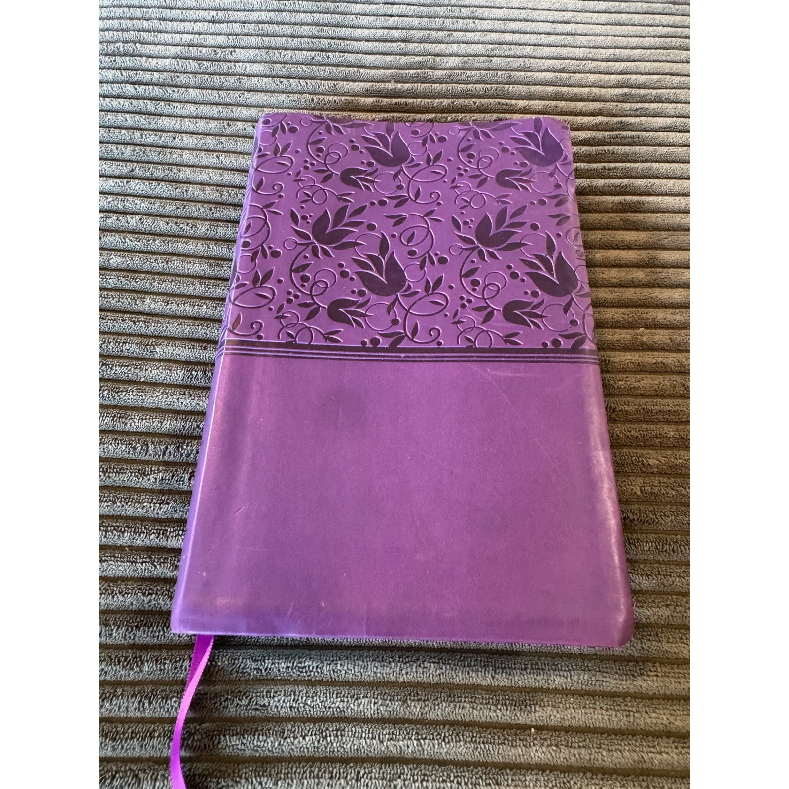 Holman King James Version Holy Bible Purple Floral Design Presentation Page