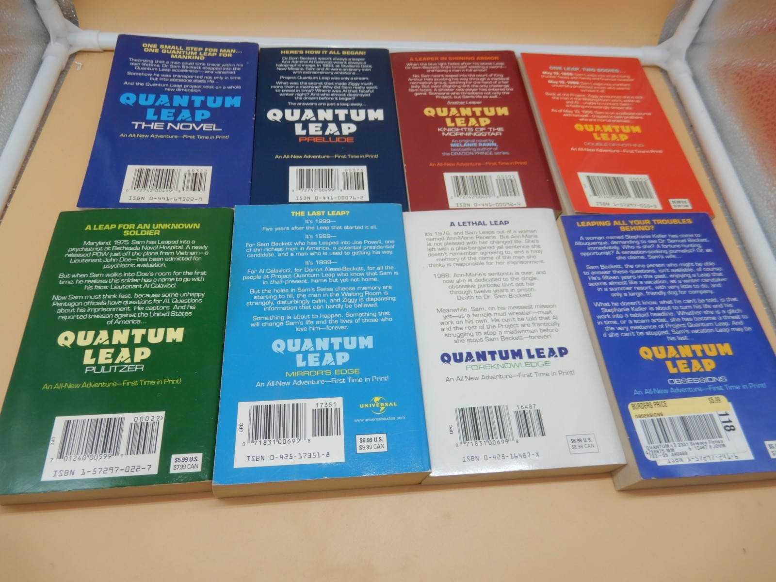 QUANTUM LEAP 8 pb book Lot 1990’s TV Tie In 1st Print Novels Ashley McConnell