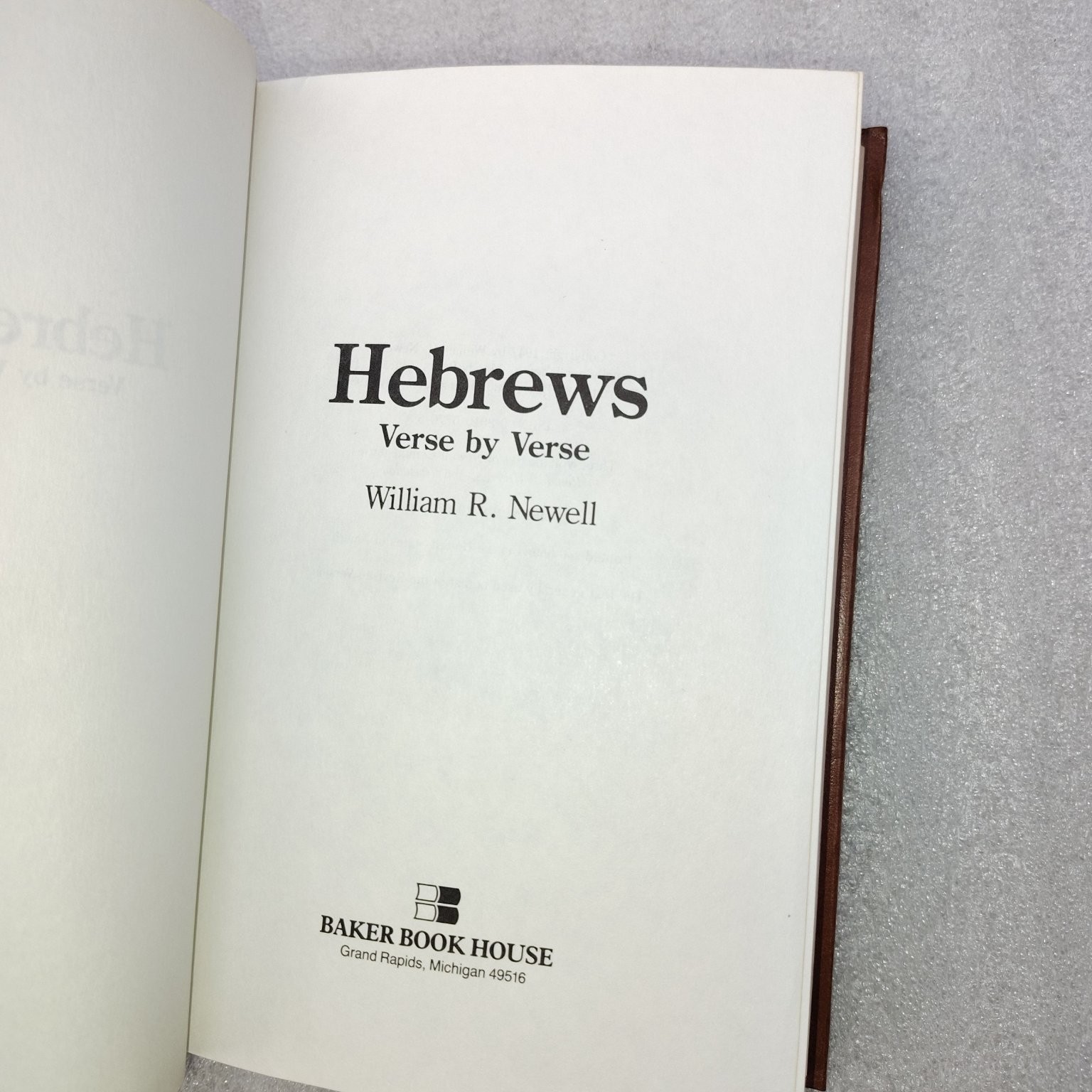 Newell Commentaries Romans Hebrews Revelation Set 1987 Baker Book House