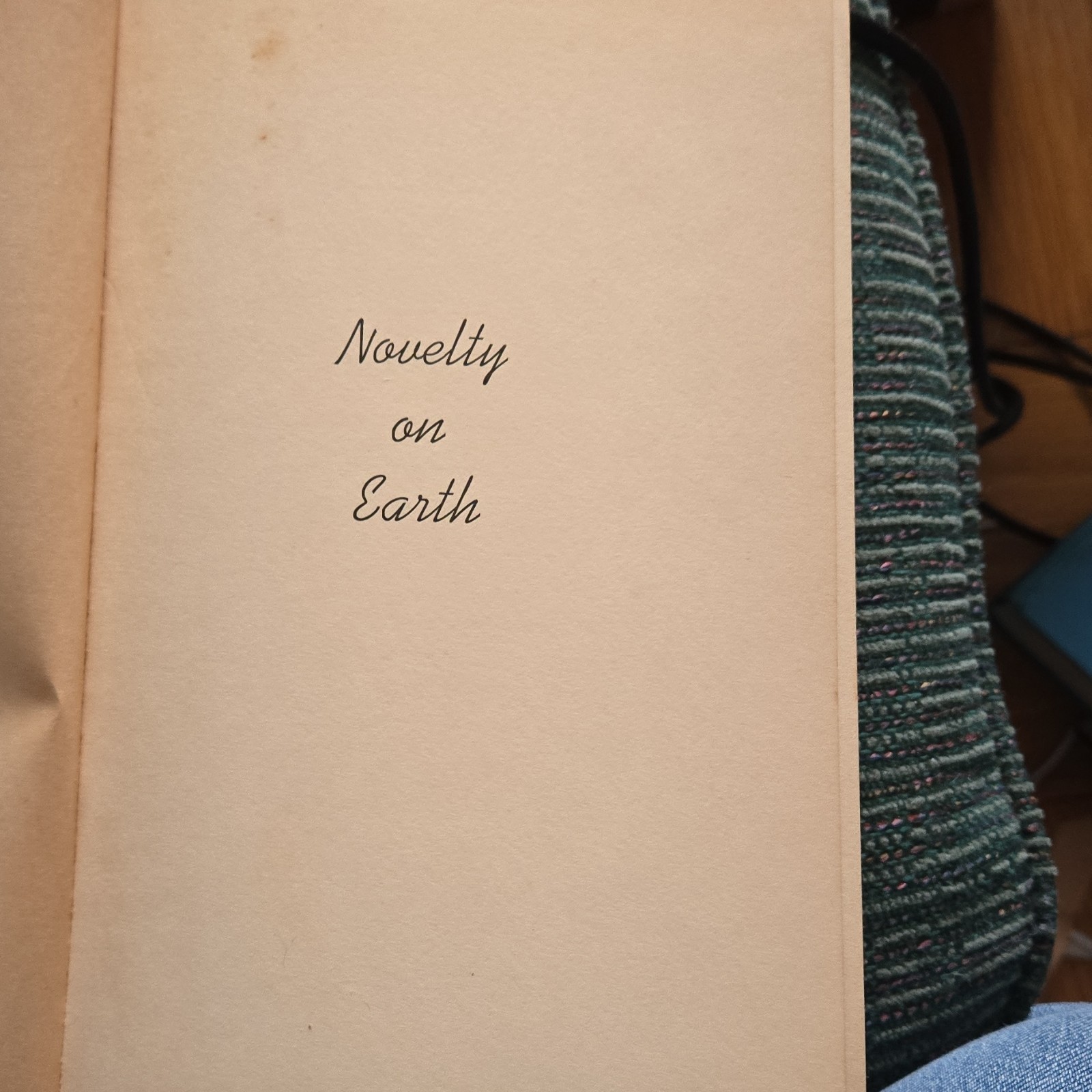 Novelty on Earth 1942 Hardcover Margaret Duley The Macmillan Company English
