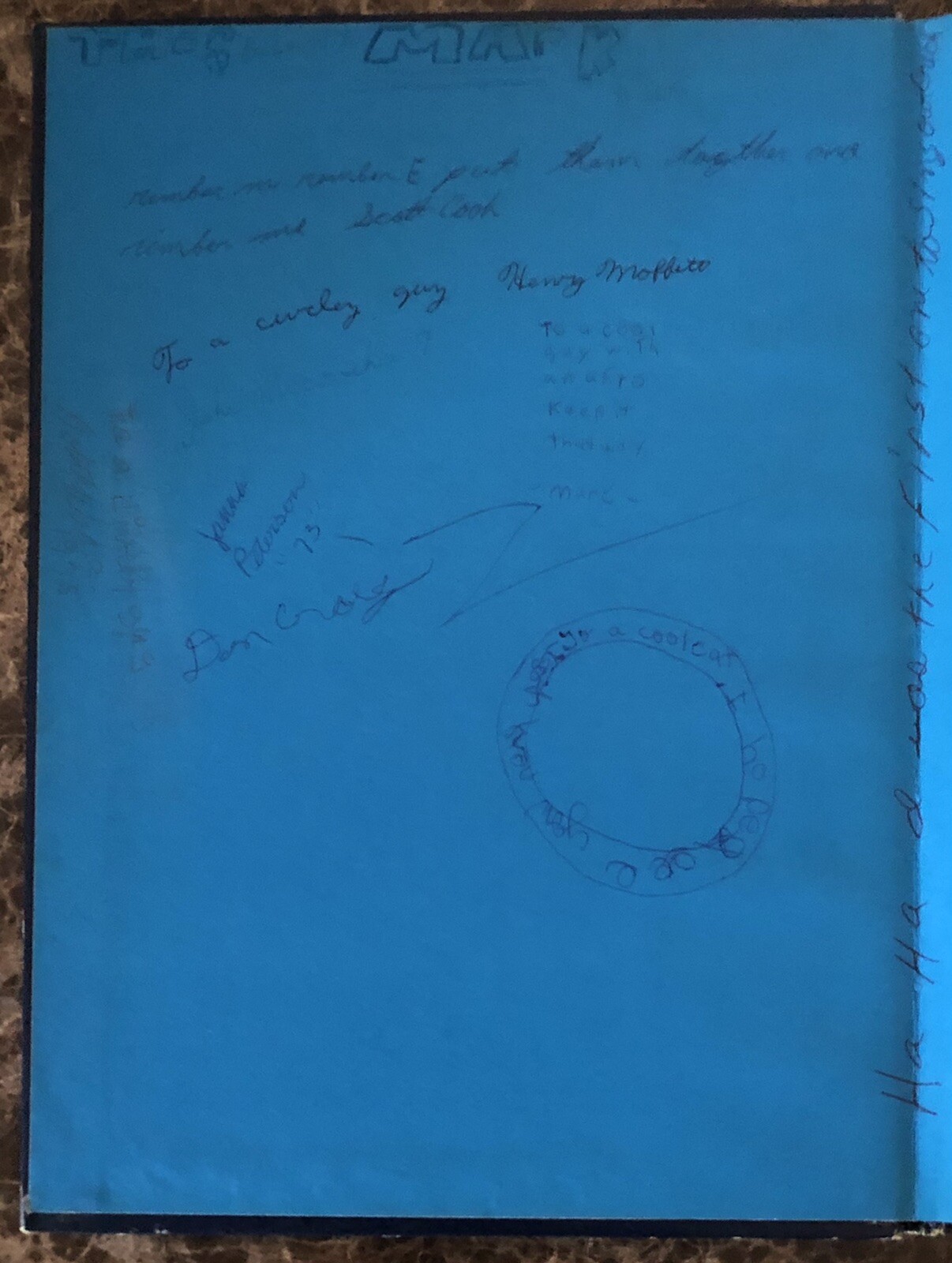 Vintage 1973 Bellflower California Junior High School Yearbook Chieftain Signed