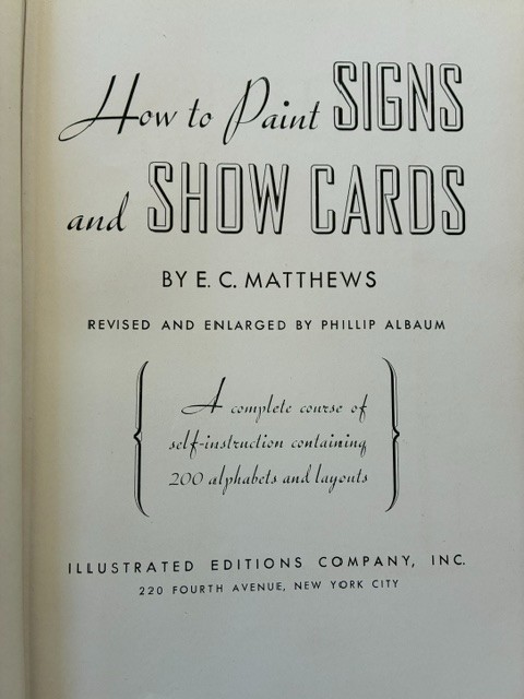How to Paint Signs and Show Cards by E. C. Matthews