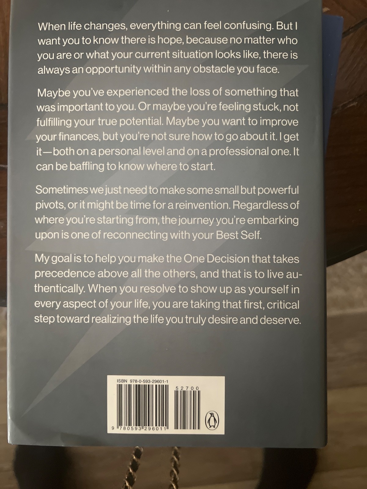 Hard back, non-fiction, self-help book