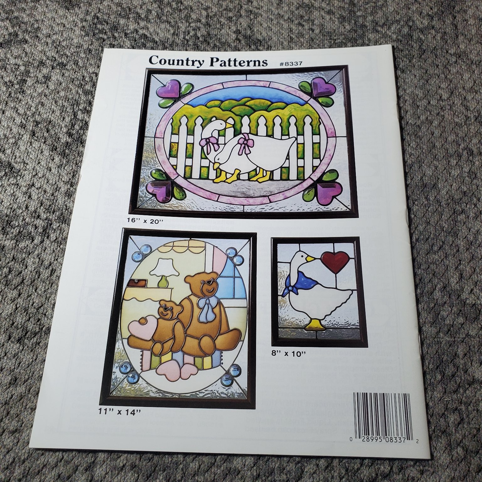 Country Patterns Great Glass Stained Glass Craft DIY Instructions Carol Smith