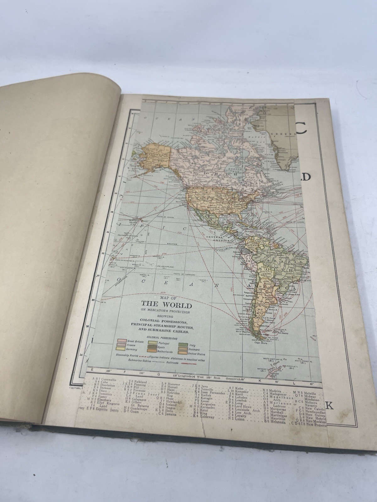 The New Encyclopedic Atlas & Gazetteer of the World 1918 Illustrated PF Collier