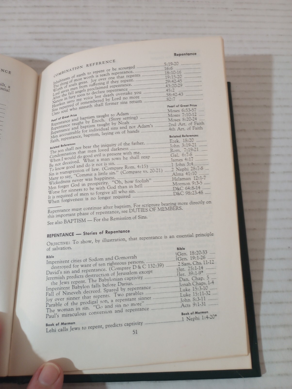 Combination Reference By Eldin Ricks Revised Edition 1961 LDS Mormon