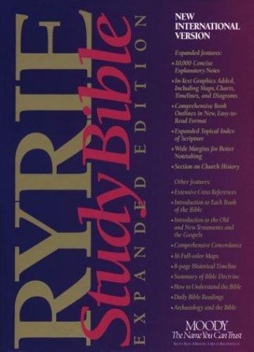 NIV Ryrie Study Bible (Navy Bonded Leather Indexed Edition) (Ryrie Study Bibles)