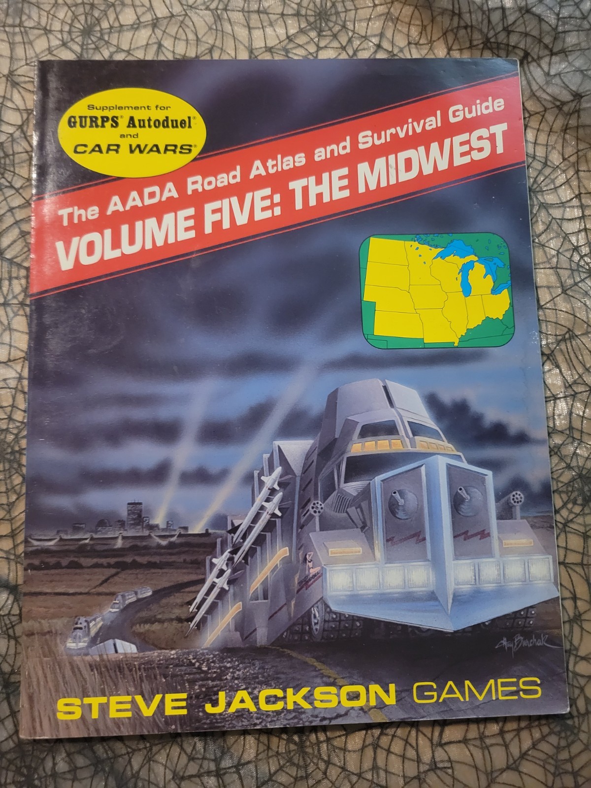 AADA Road Atlas Survival Guide Car Wars Autoduel 1 2 3 4 5 6 7 + GURPS Rpg Lot