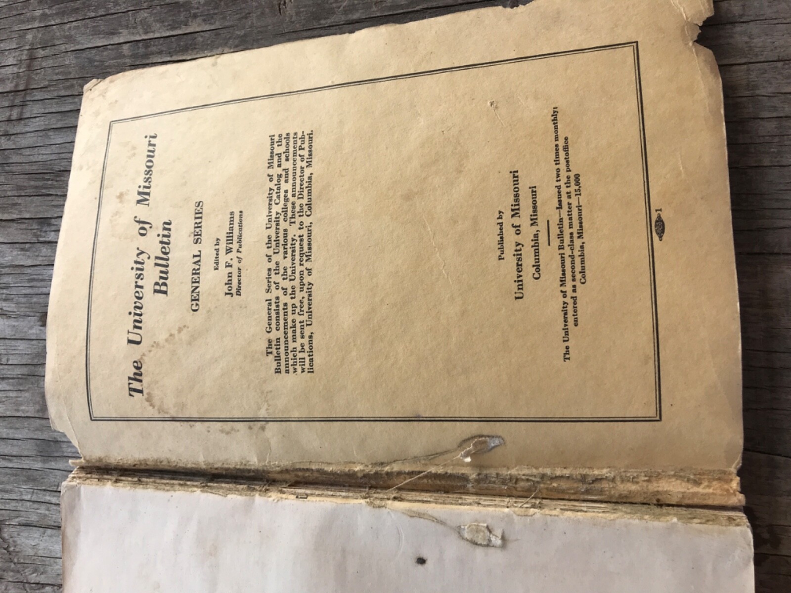 1935-1936 The University of Missouri Bulletin Catalog Columbia MO 383 Pages book