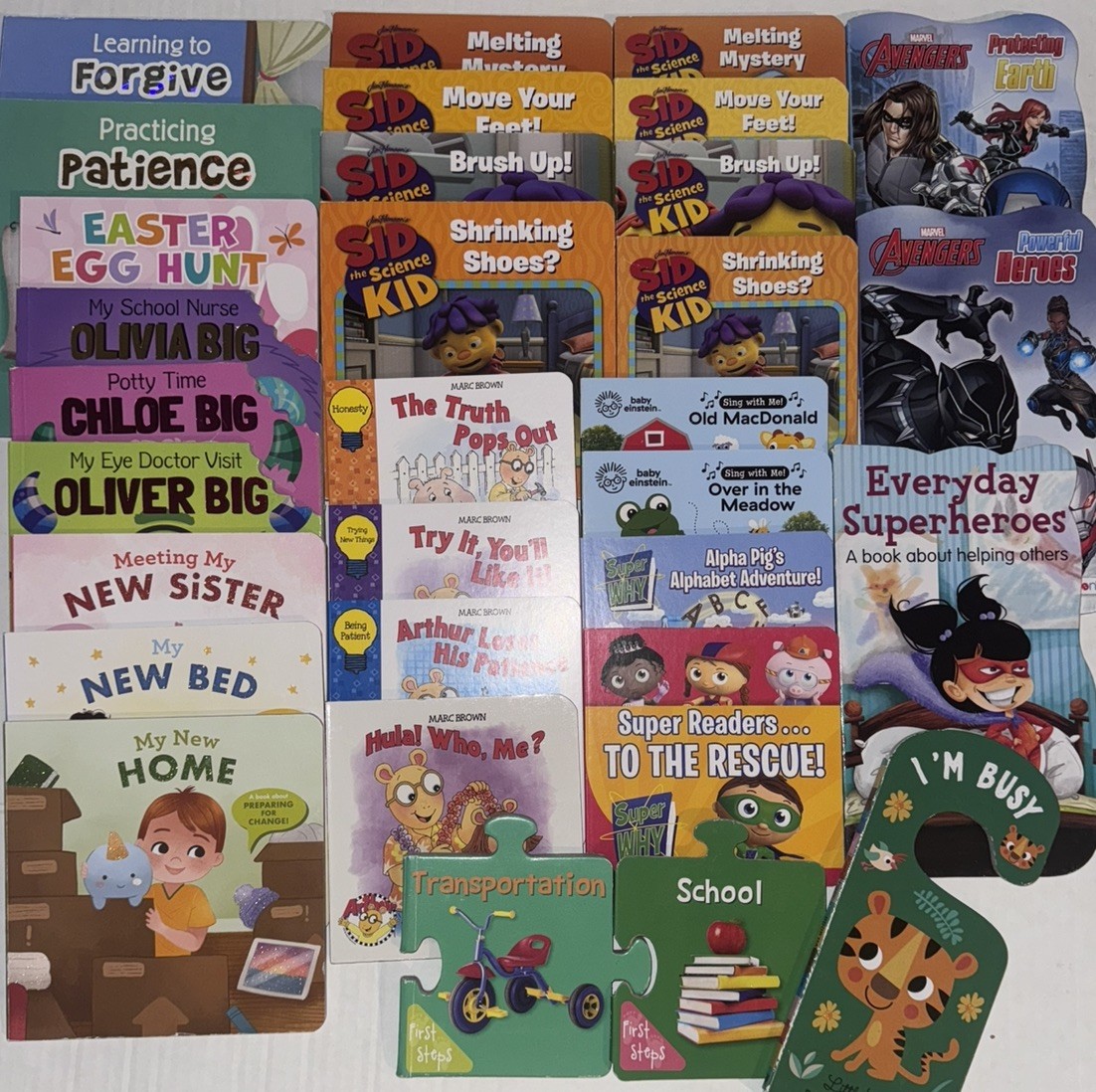 Lot of 30 SMALL Board Hard Picture Day Care Kid Children Books MIX AS PICTURED