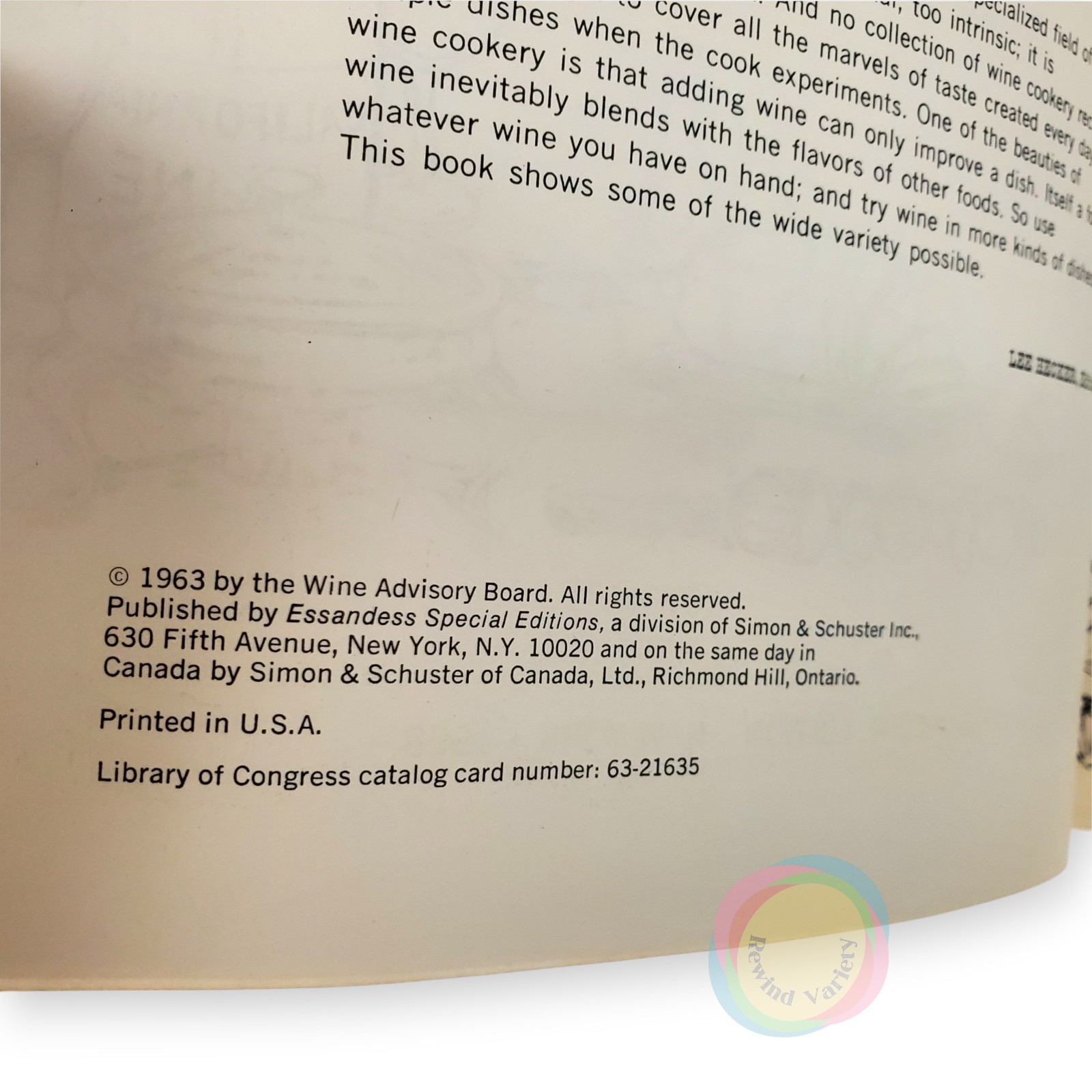 VTG 1968 Favorite Recipes of California Winemakers Cookbook Wine Pairings 60s