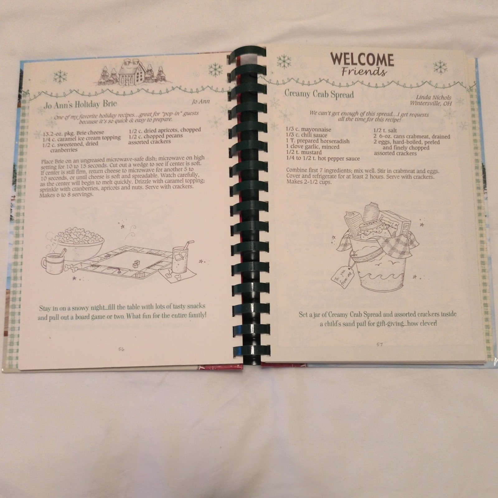 Lot Of 2 Gooseberry Patch Spiral Bound Cookbook Coming Home Christmas Holidays