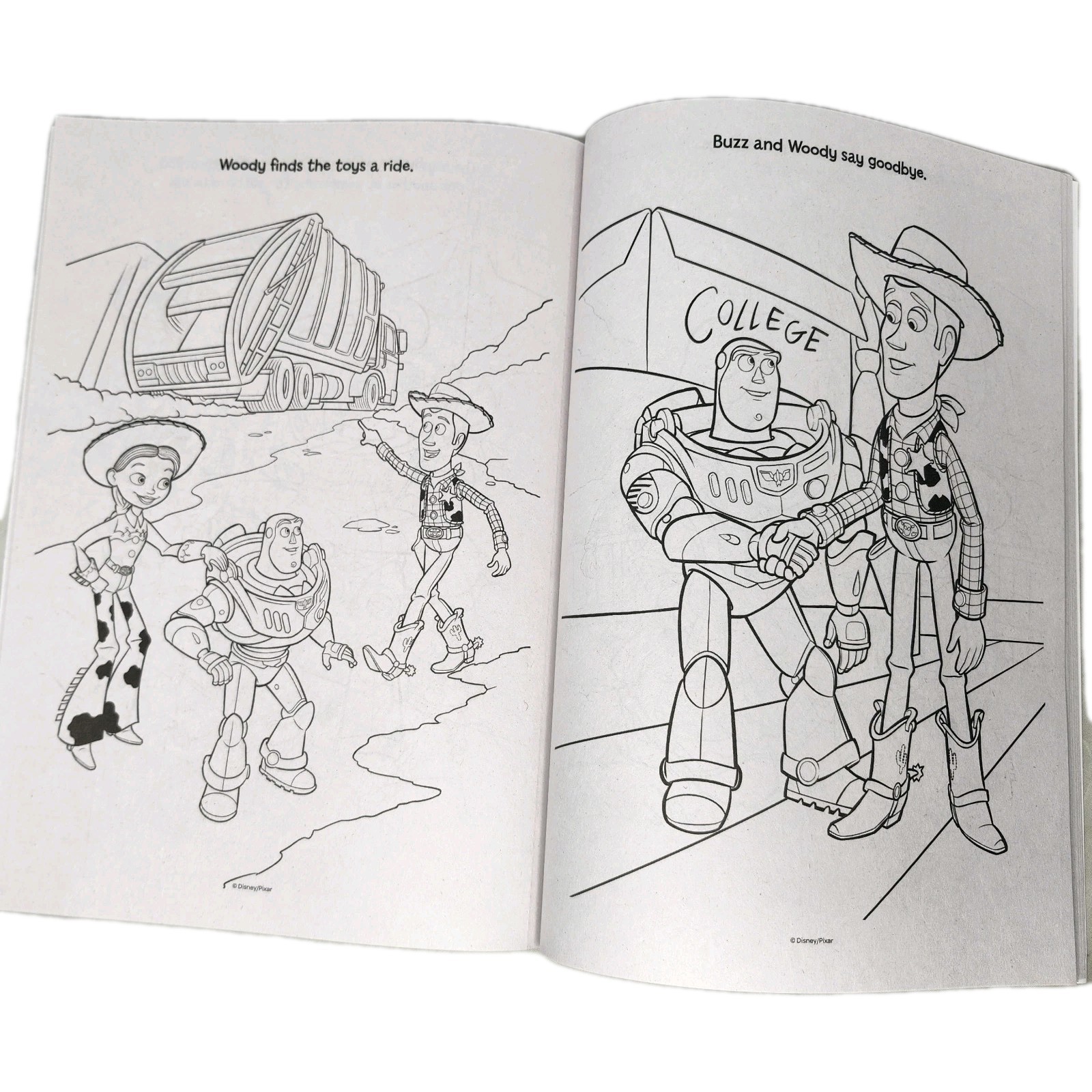 Set of 2 Disney Pixar Toy Story Buzz Lilo & Stitch Alien Color Coloring Book Lot