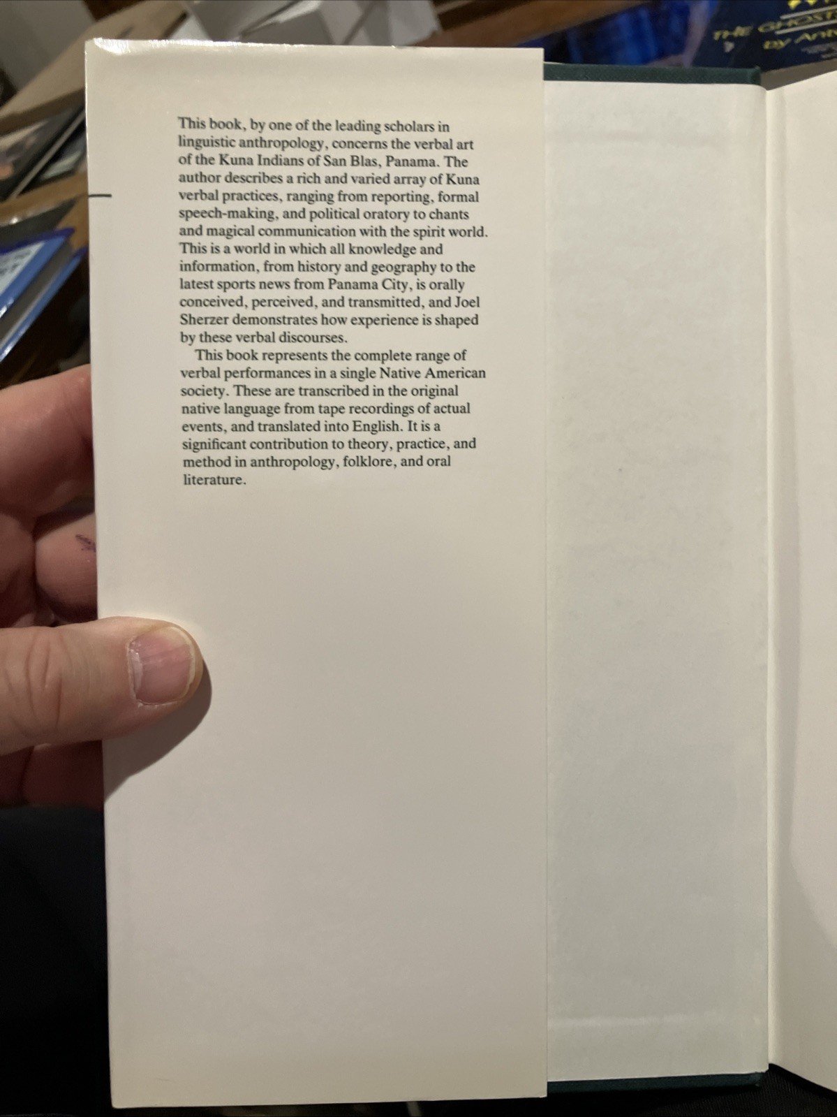 VERBAL ART IN SAN BLAS: KUNA CULTURE THROUGH ITS DISCOURSE By Joel Sherzer
