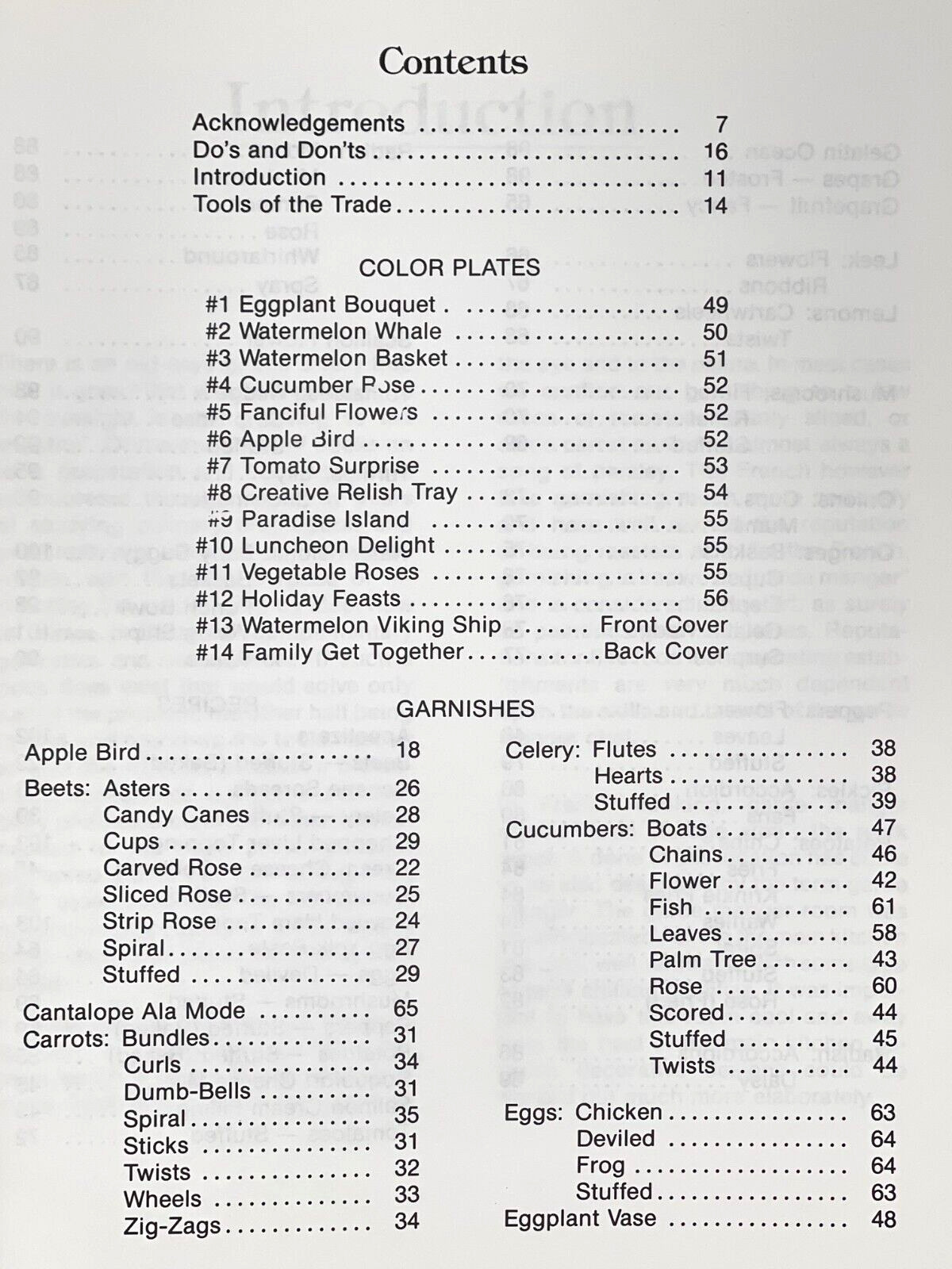 The Fine Art of Garnishing Food Jerry Crowley Vintage 1982-104 pages See Video