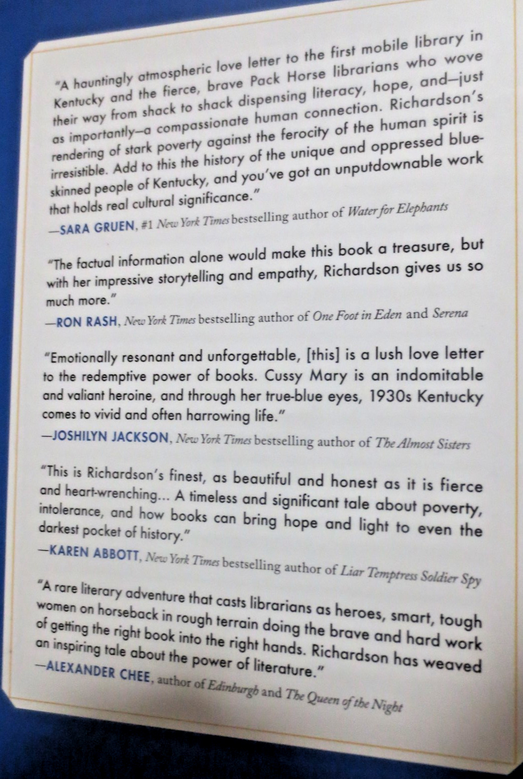 Book Woman of Troublesome Creek by Kim Michele Richardson Hardcover Dustcover
