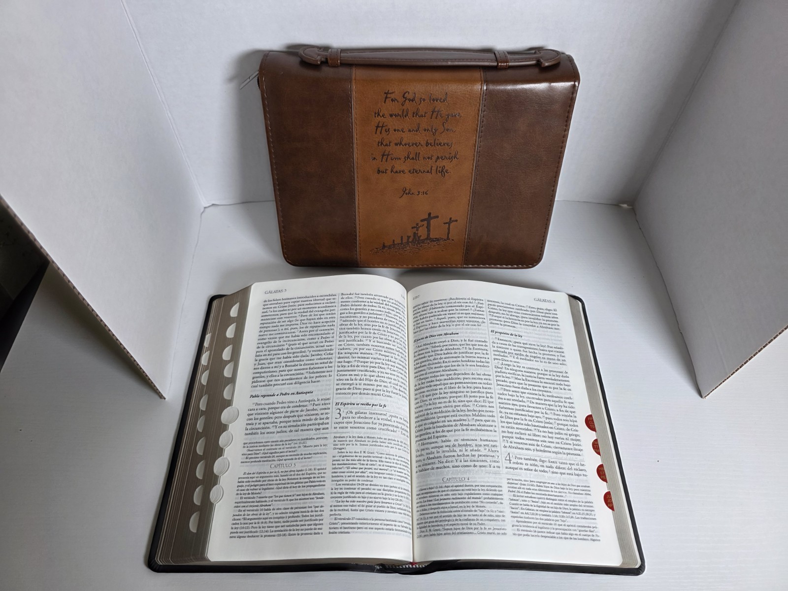 BIBLIA DE ESTUDIO EXPLICADA RVR 1960, Piel Especial Negro Con Indice