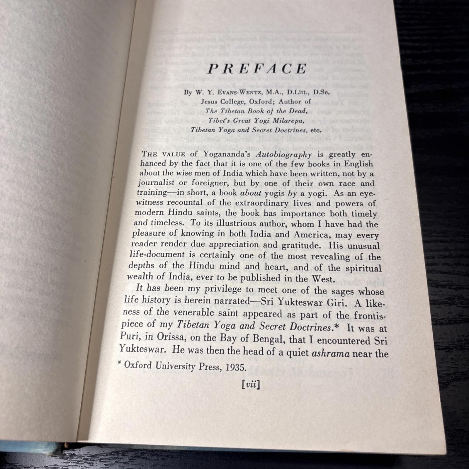 Autobiography of a Yogi Paramhansa Yogananda 1955 6th Ed