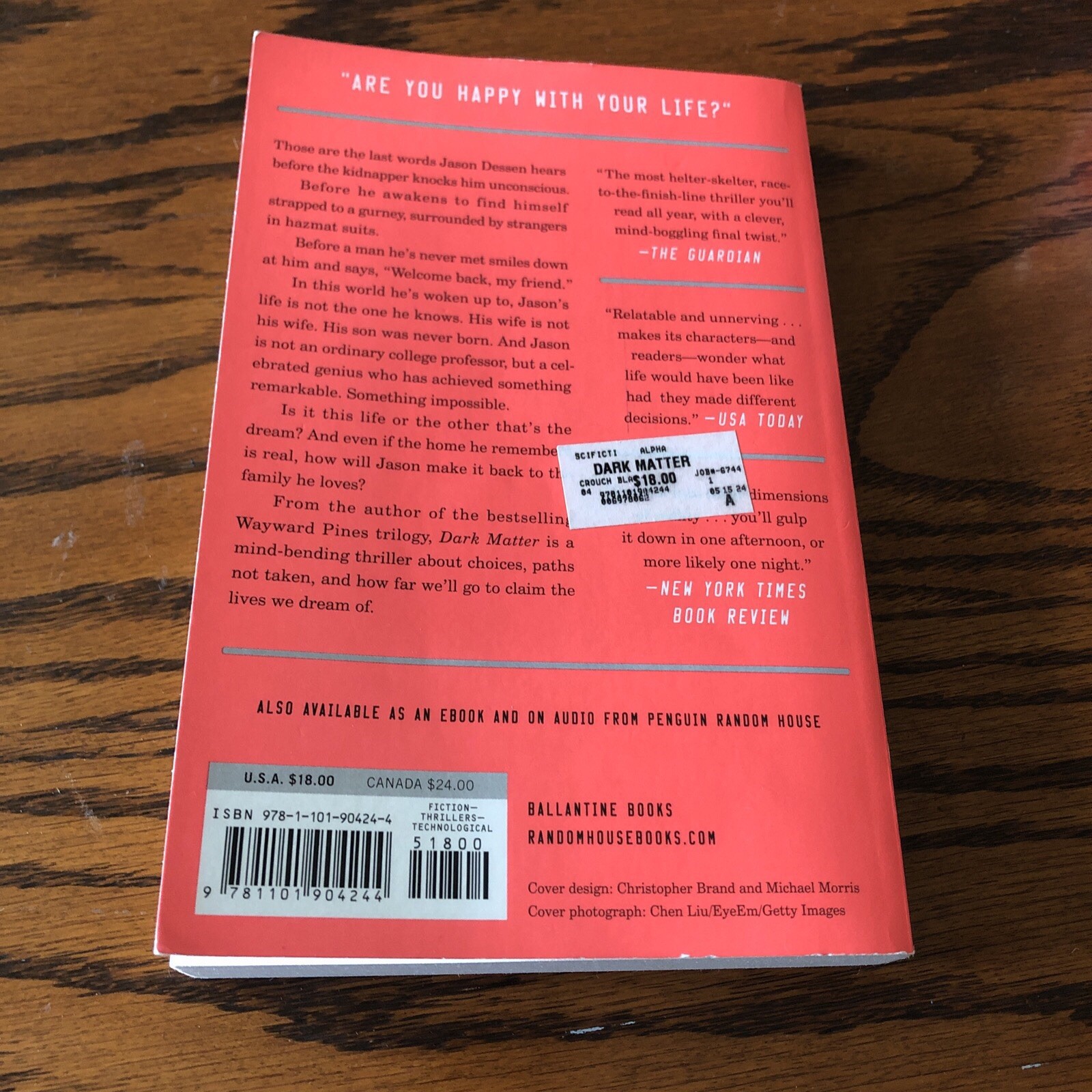 Dark Matter : A Novel by Blake Crouch (2017, Trade Paperback)