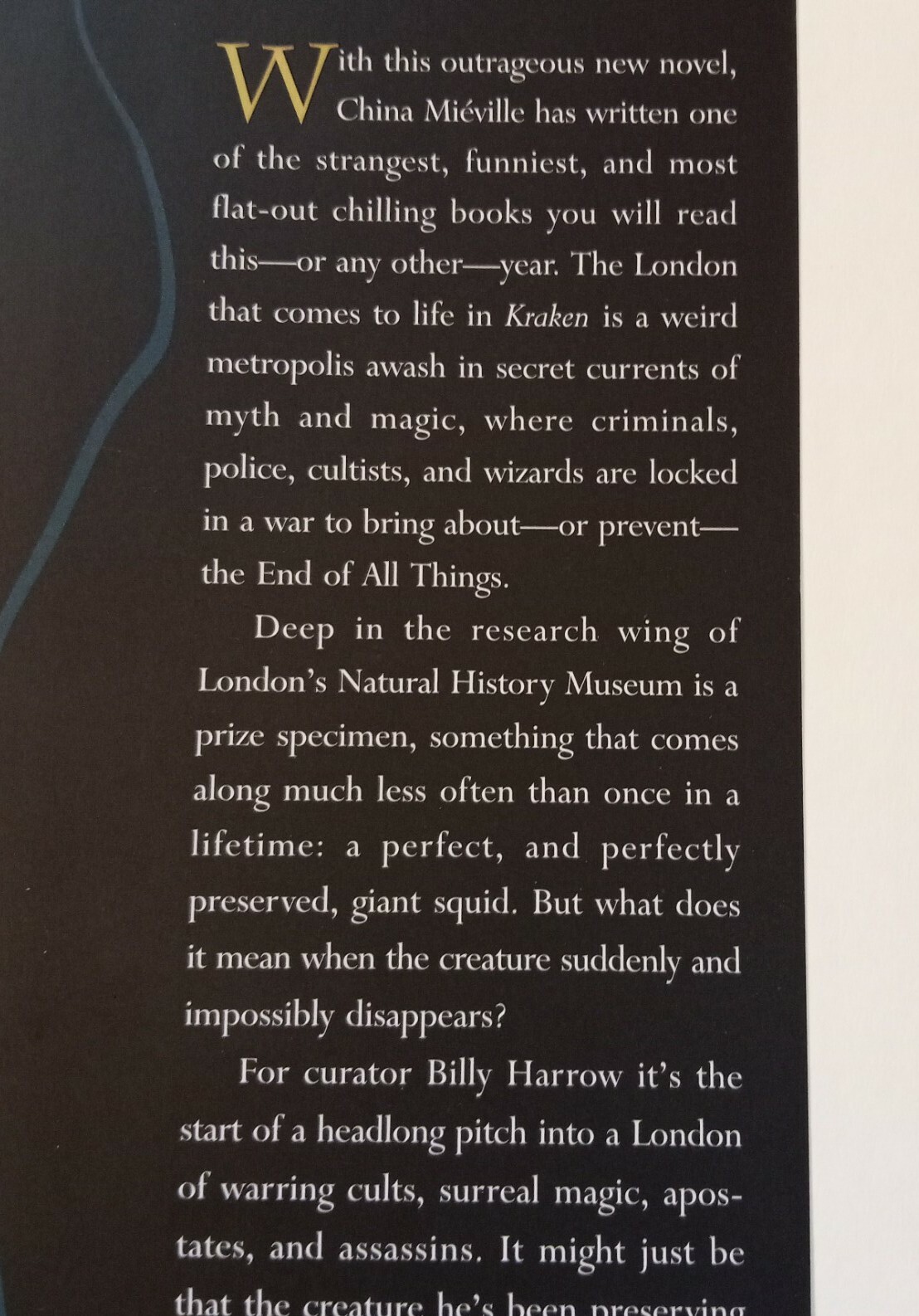 Kraken by China Miéville HC/DJ 1st Edition/1st Printing Very Good