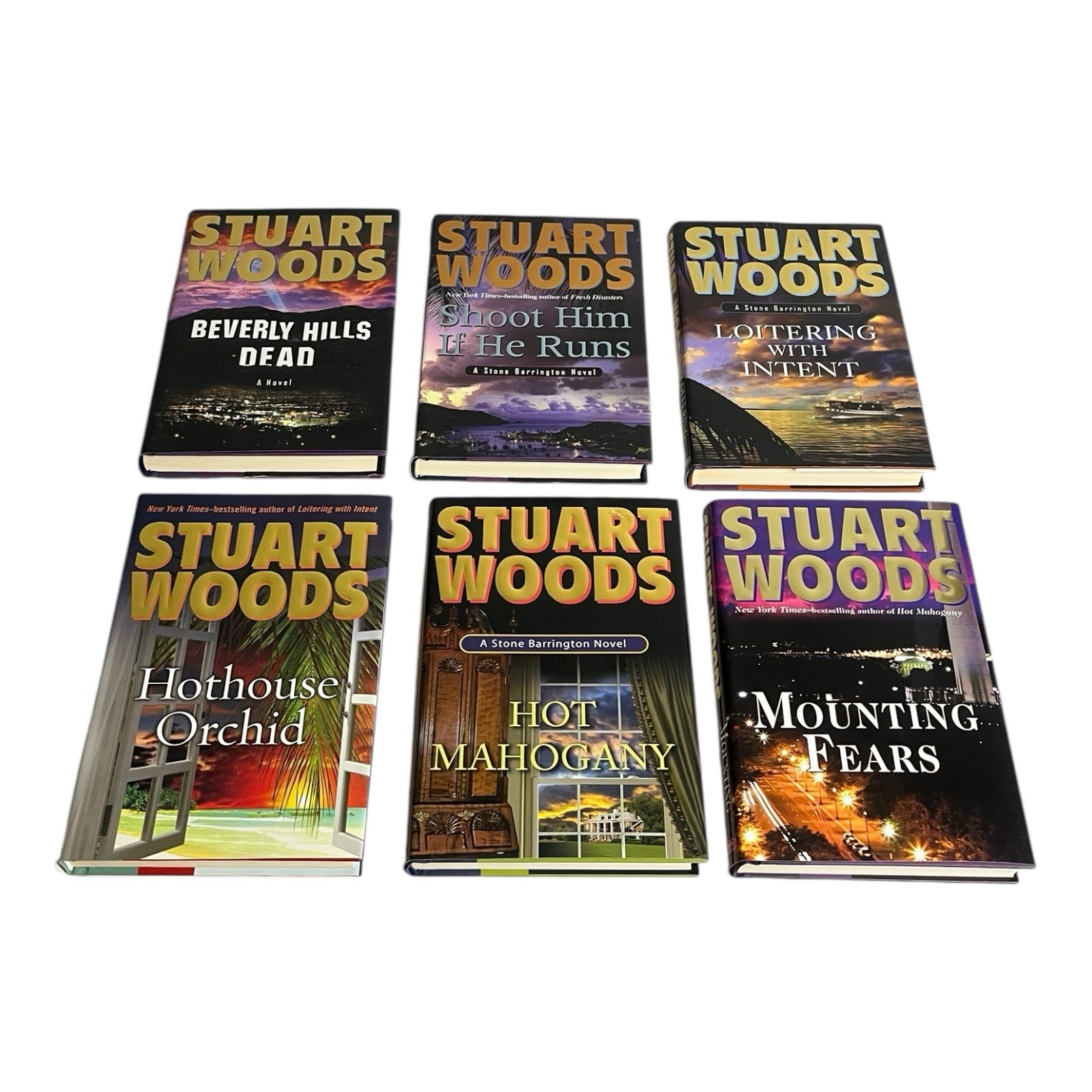 Stuart Woods Thriller Mystery Suspense Novel Book Set 6 Books Bundle Hardcover