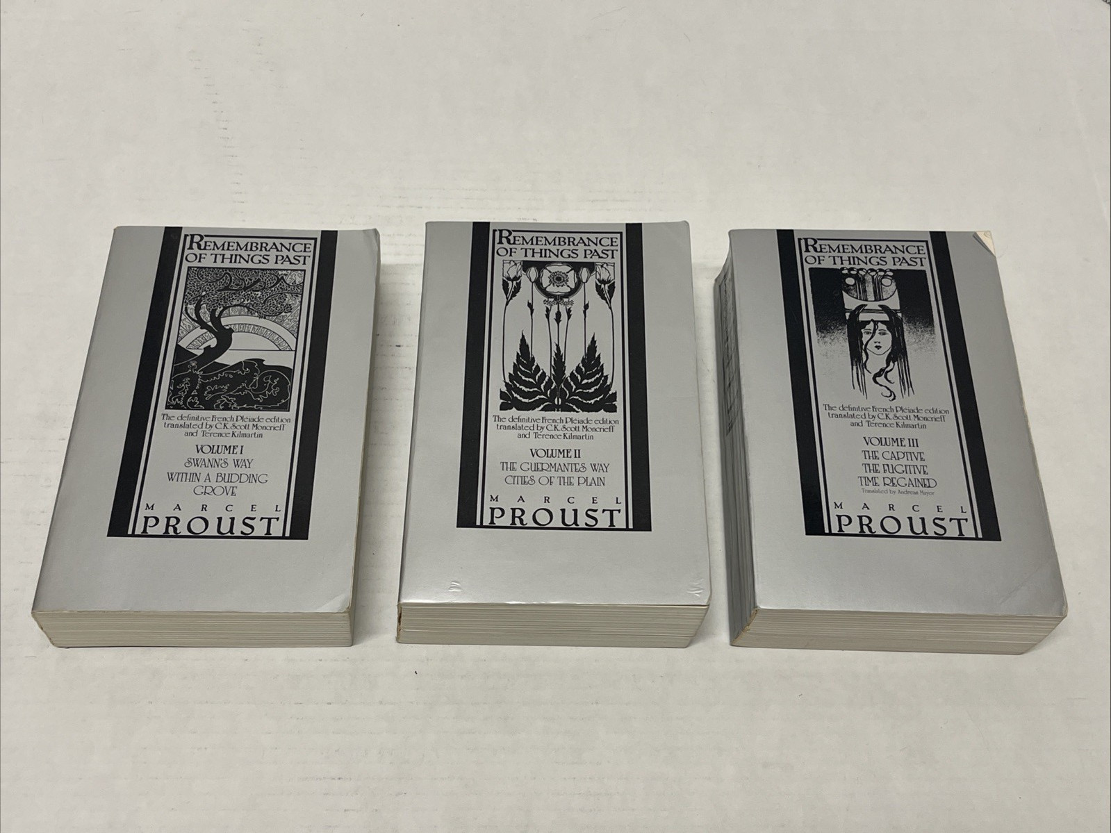 Marcel Proust Remembrance of Things Past 3 Volume Set Paperback Slipcase 1982