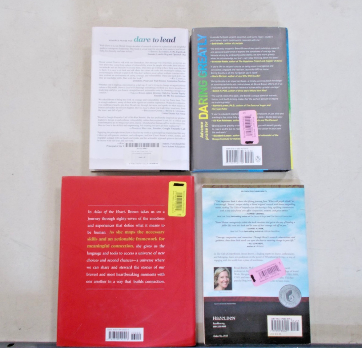 4 BRENE BROWN MIXED HC W/DJ TRADE PB DARE LEAD DARING GREATLY IMPERFECTION HEART