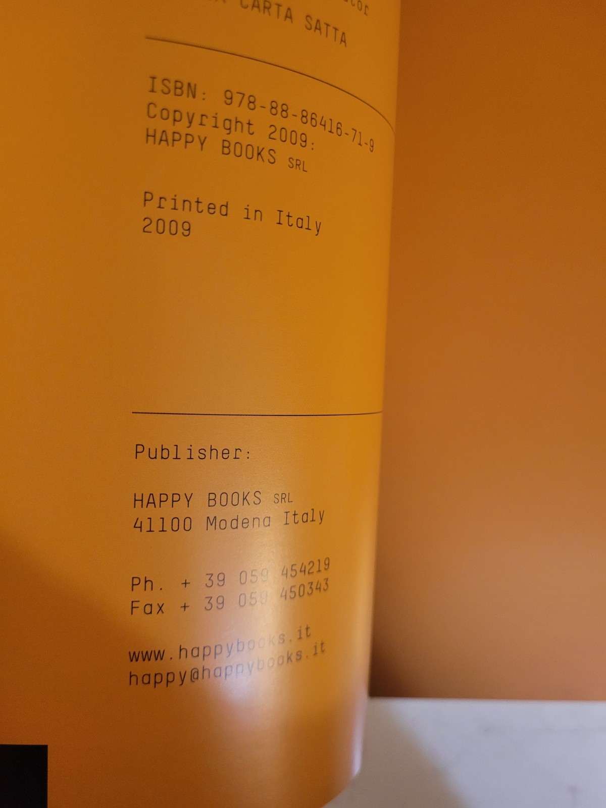BROCHURE PARADE #2 (Happy Books) Italy, 2009 NEW