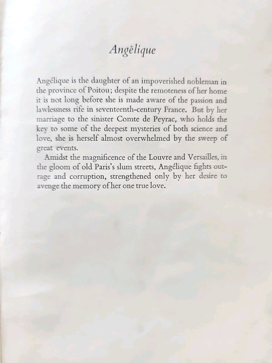 Angelique by Sergeanne Golon William Heinemann Hardcover