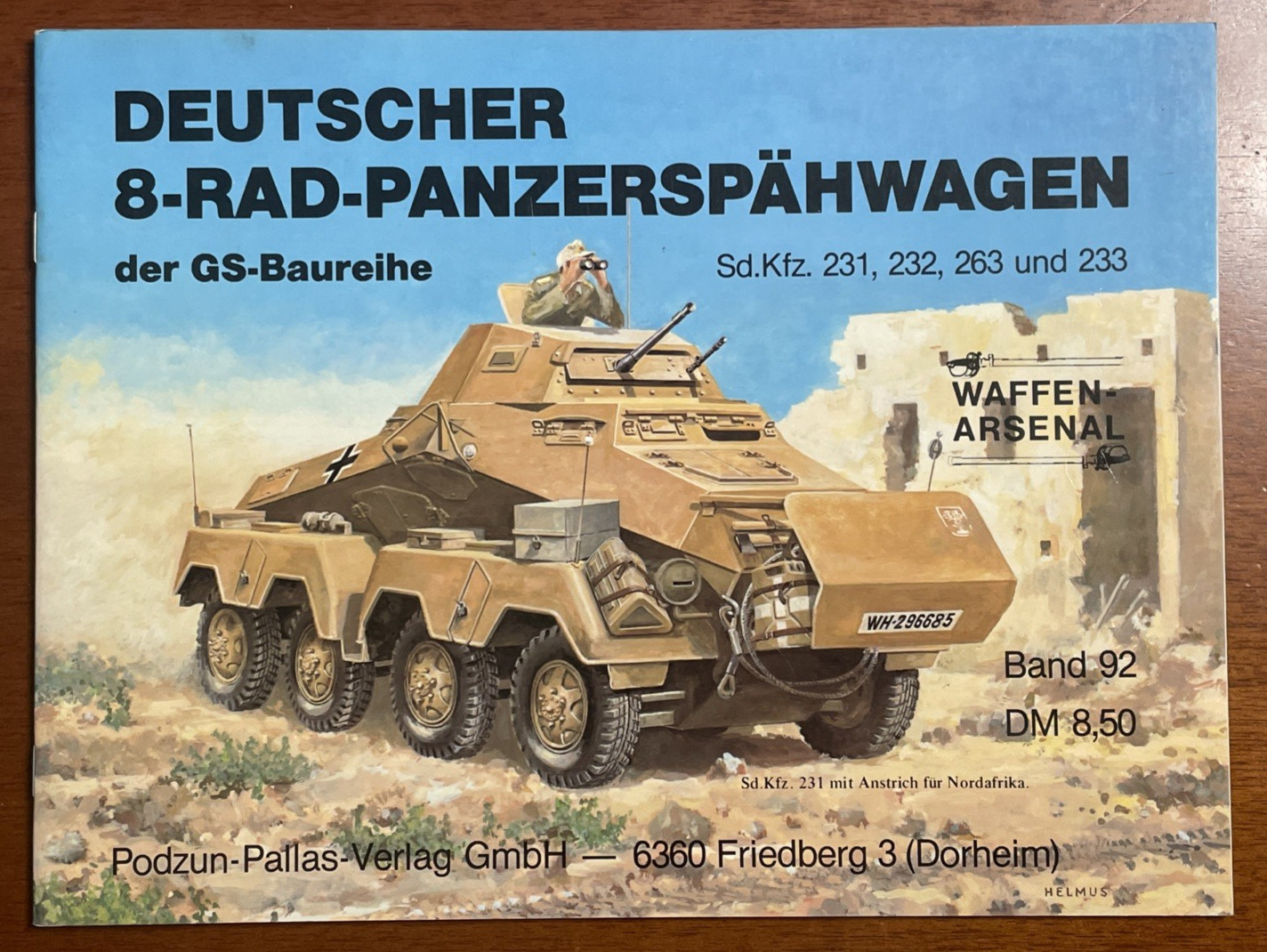 8-Rad Panzerspähwagen – Waffen Arsenal Book #92, 48 pages, B&W – German Language