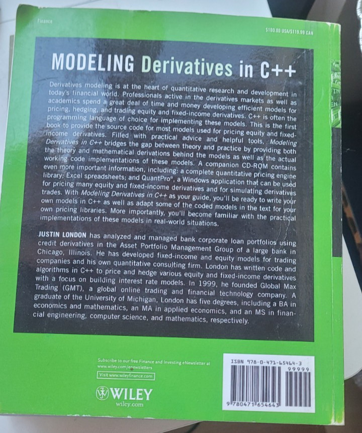 Modeling Derivatives in C++ (Wiley Fin… by London, Justin Paperback / softback