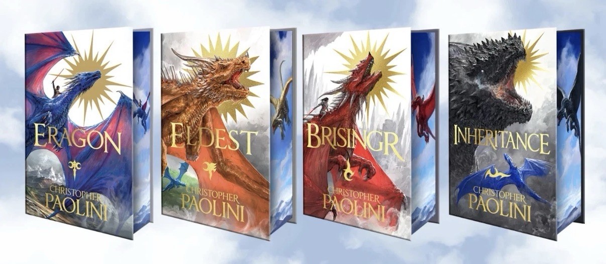 Eragon Series by Christopher Paolini – Broken Binding – SIGNED – Alt Jackets