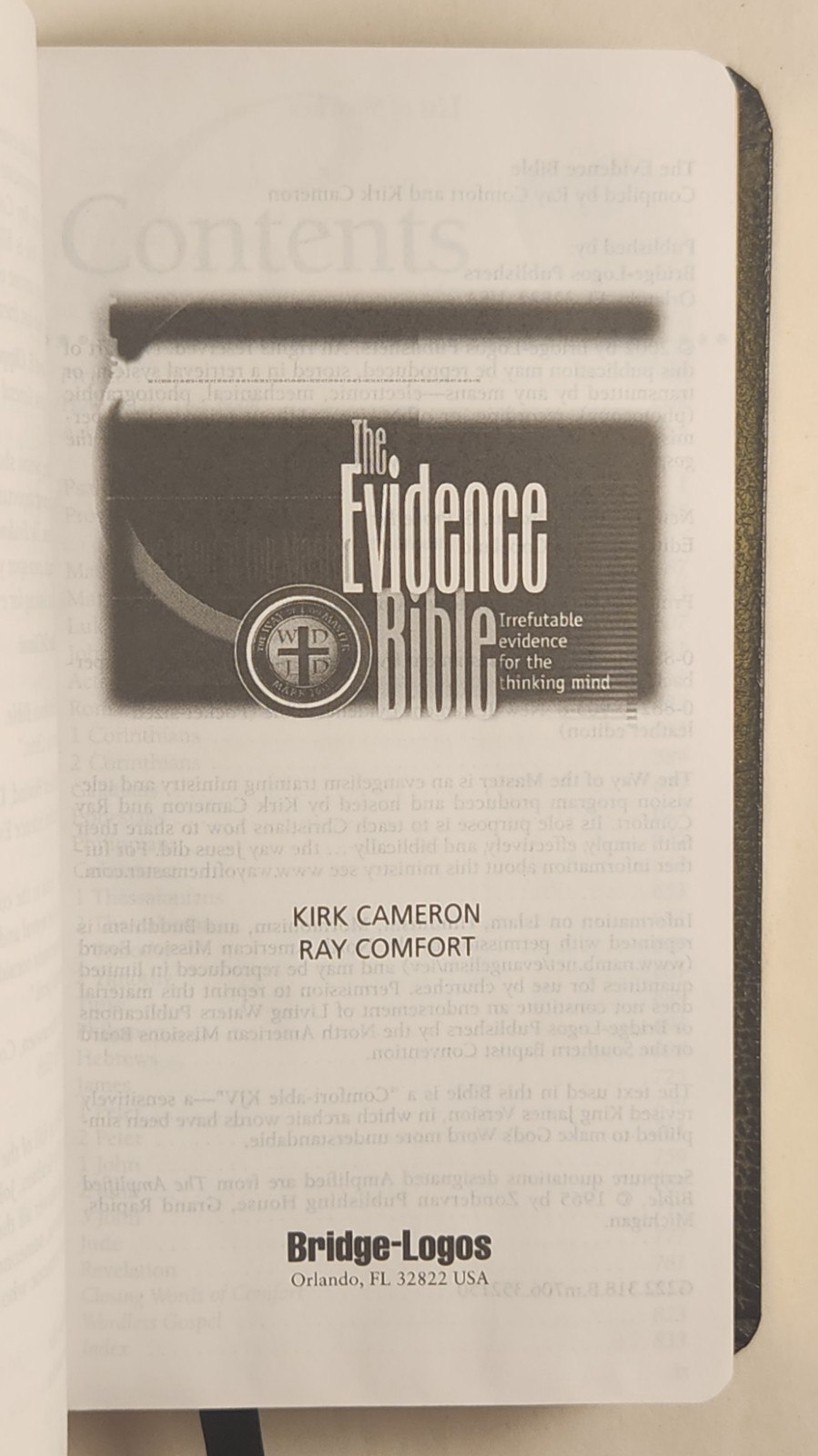 Evidence New Testament-OE-Psalms and Proverbs by Ray Comfort Leather Pocket Ed.