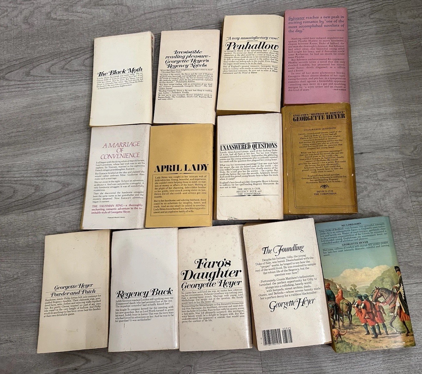 Georgette Heyer Lot of 13 Vintage Paperback Books *READ Description*