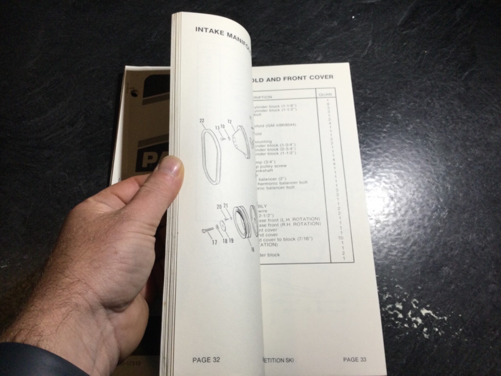 Mercruiser 5.7L Competition Ski GM 350 V8 Engine Parts Catalog #A338553 Up