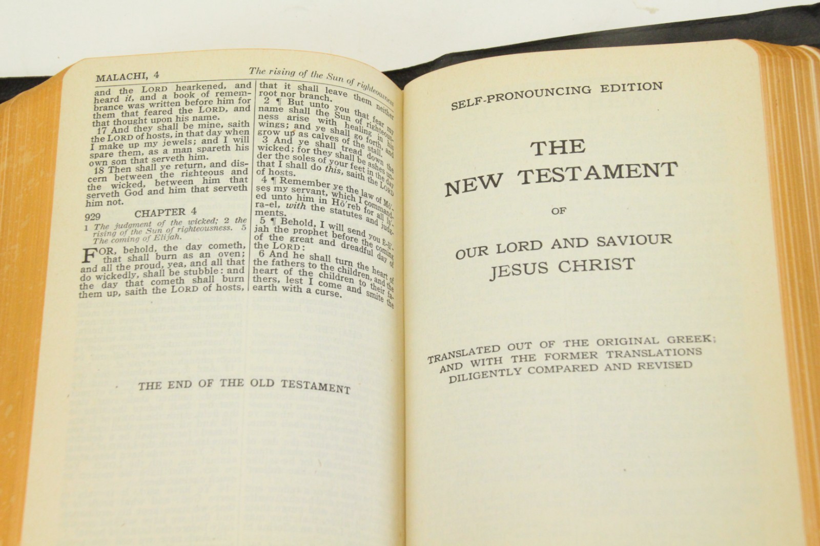 Vintage Holy Bible Self-Pronouncing KJV National Bible Press 119 Leather