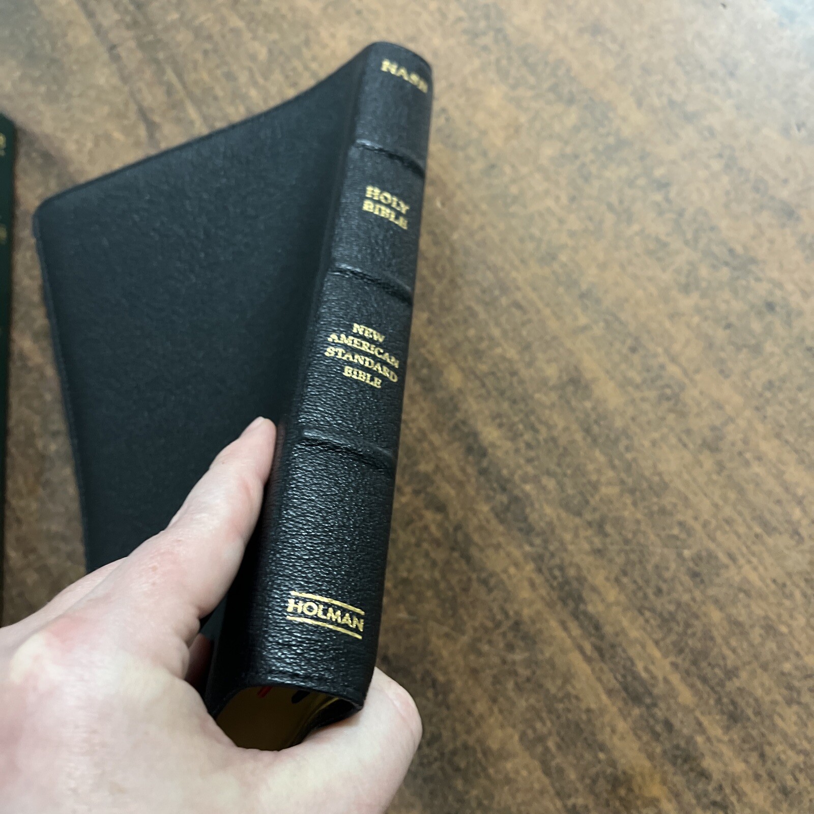 NASB Large Print Thinline Bible – NASB 2020 – Black Goatskin Genuine Leather