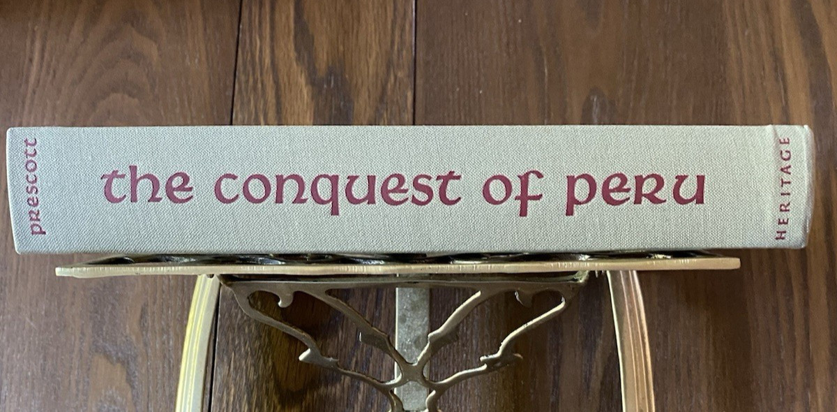 The Conquest of Peru 1957 William Prescott Heritage Press Harcover Slipcase