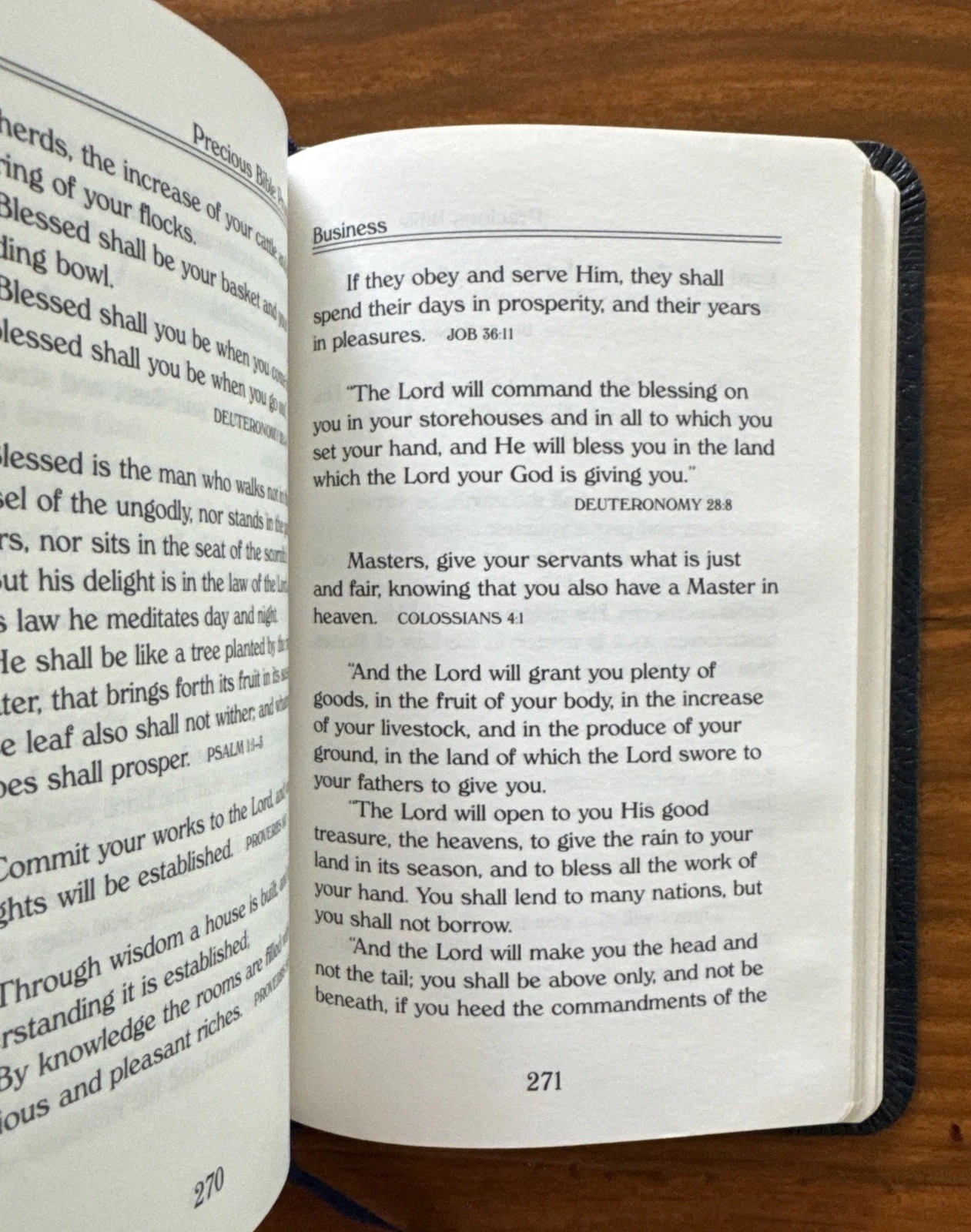 Precious Bible Promises NKJV Jim Tammy Bakker Blue Leather Thomas Nelson Box