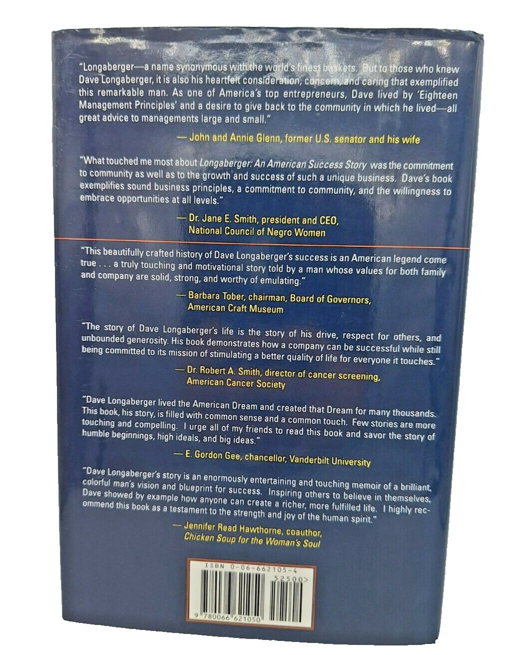 LONGABERGER: AN AMERICAN SUCCESS STORY 1st ed Hardcover 2001