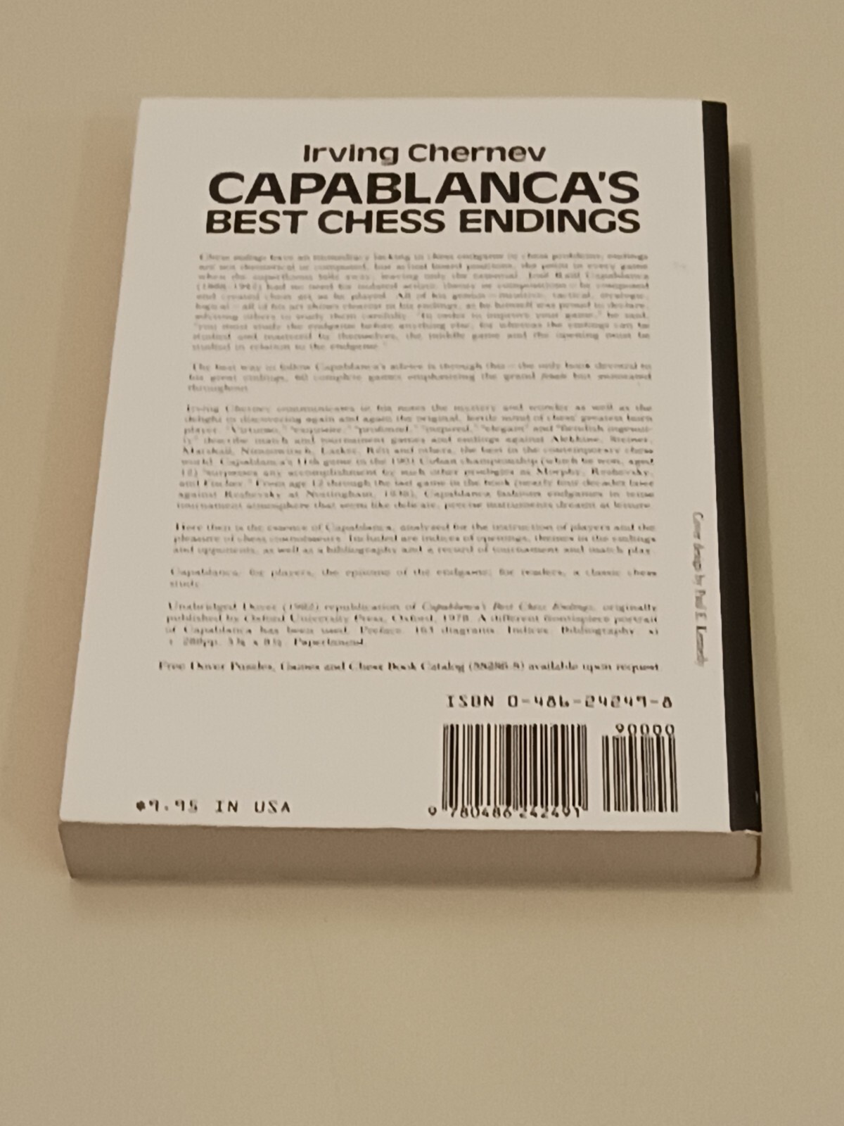 Capablanca’s Best Chess Endings 60 complete Games Softback Vintage Rare