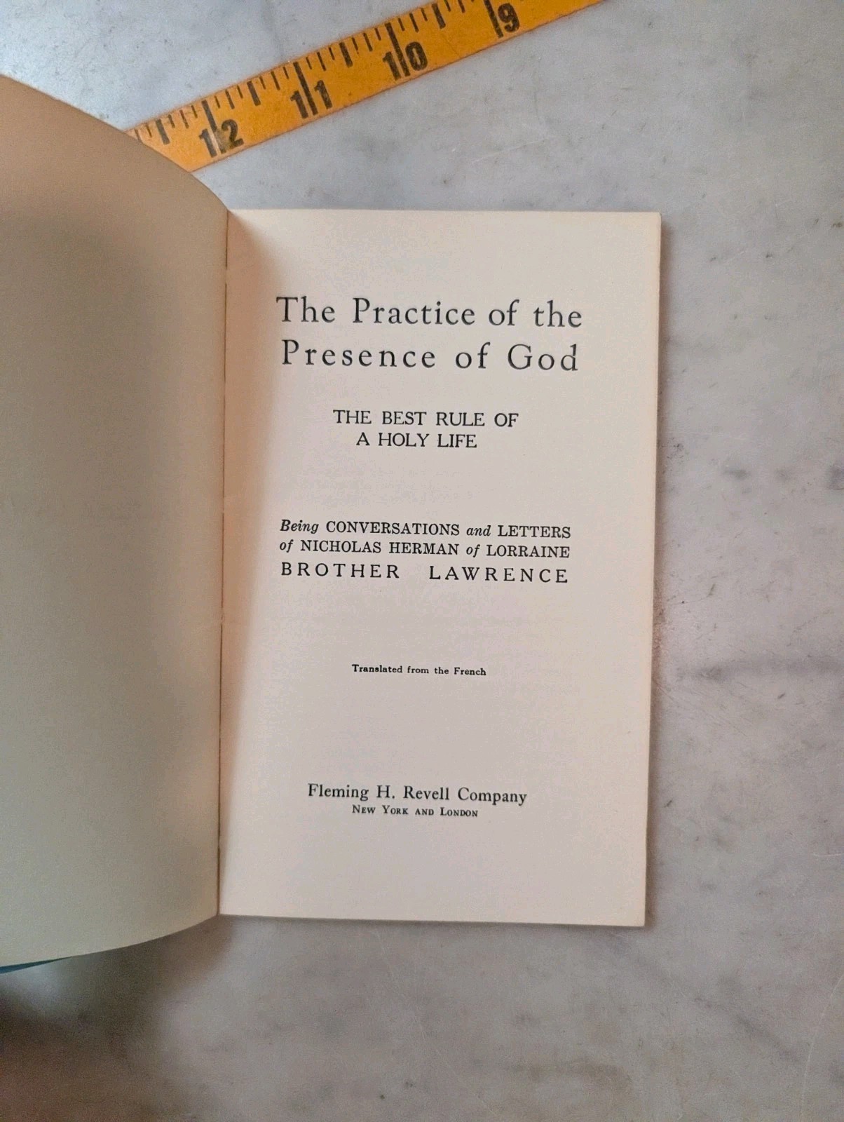 The Practice of the Presence of God – Brother Lawrence 1895 Book Fleming Revell