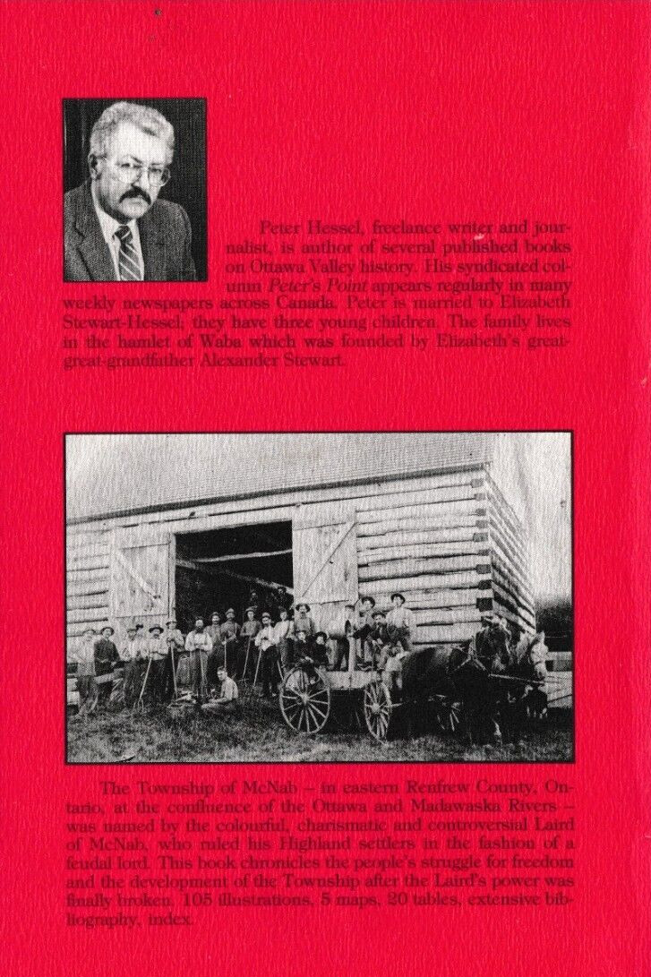 McNAB THE TOWNSHIP HISTORY GENEALOGY SIGNED HESSEL 342 PAGES