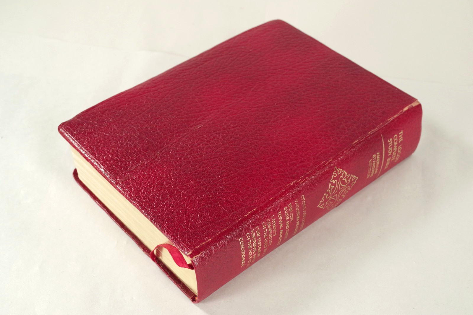 Logos Complete Study Bible, ASV, 1972, Red Leather, Strong Binding, Few Markings