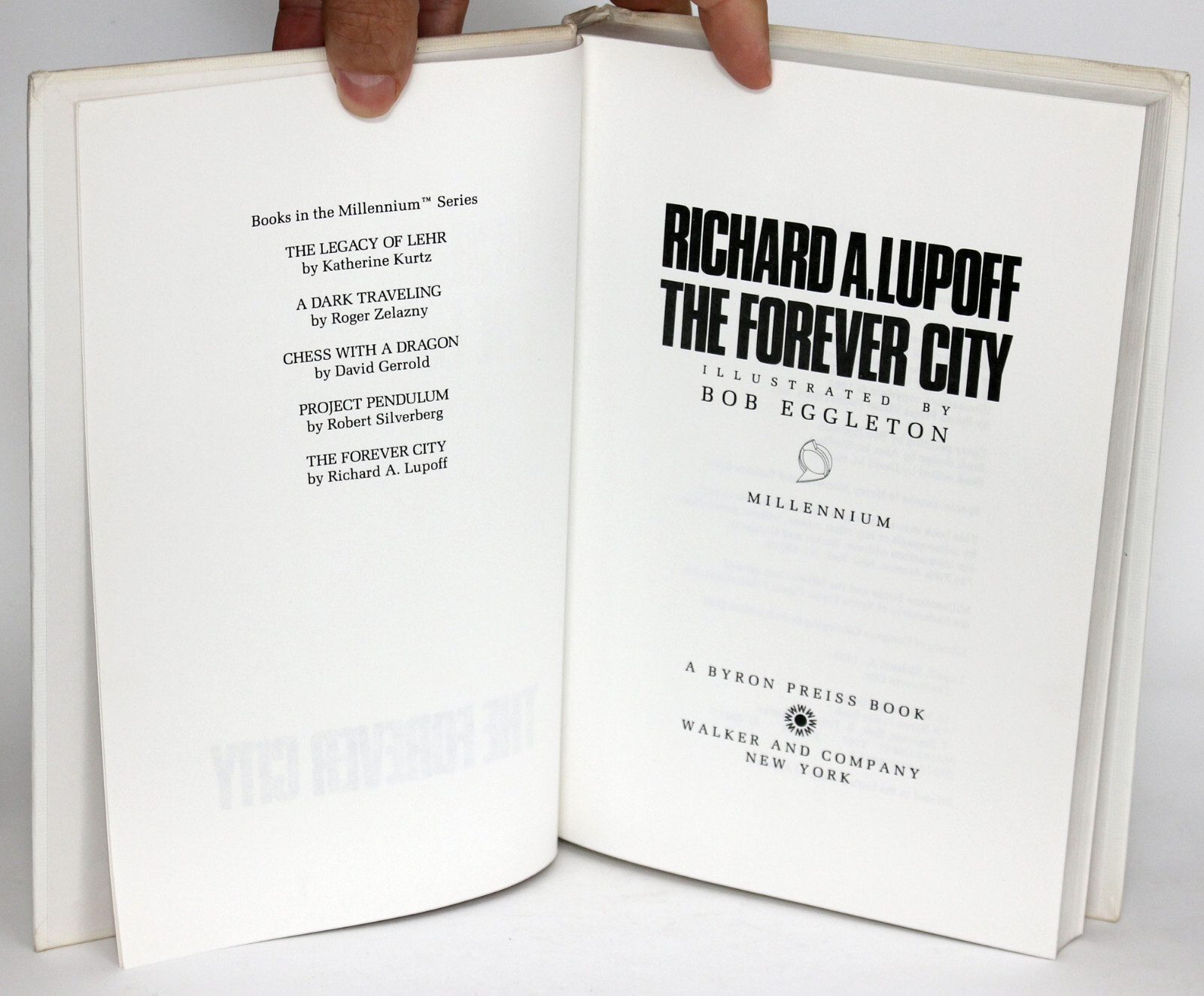 THE FOREVER CITY Richard A. Lupoff 1987 1st Ed HC/DJ Illustrated by Bob Eggleton