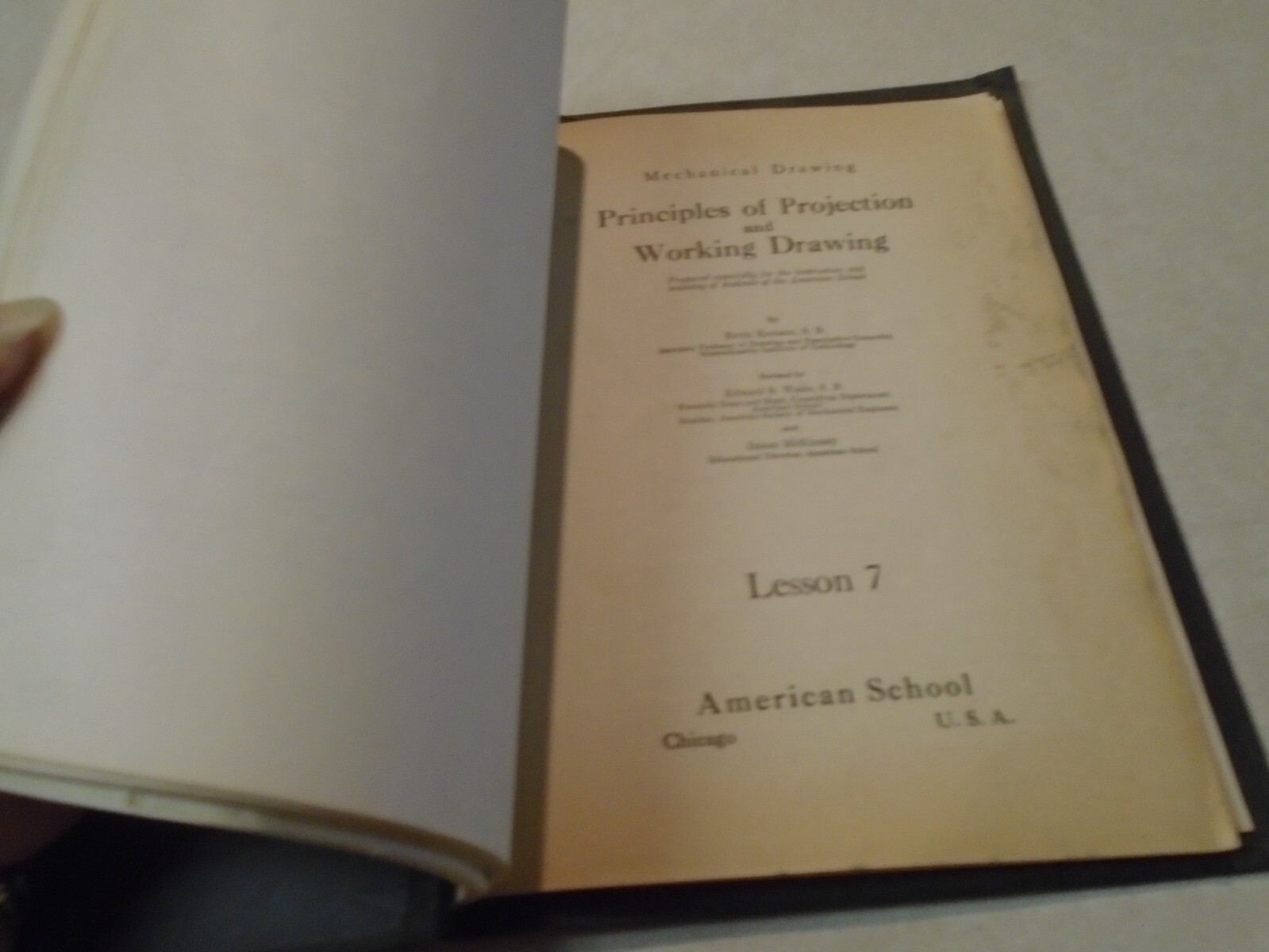 Vintage 1925 Mechanical Drawing Lessons Ervin Kenison American School Chicago