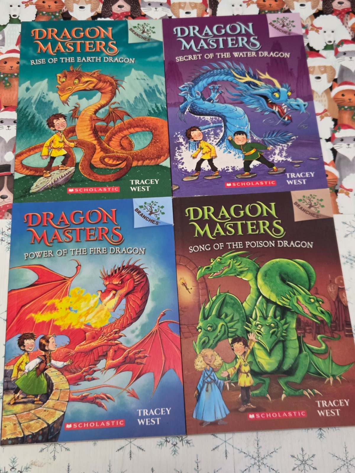 DRAGON MASTERS – TRACEY WEST – LOT OF 4 PAPERBACK BOOKS – SEE PHOTOS FOR TITLES