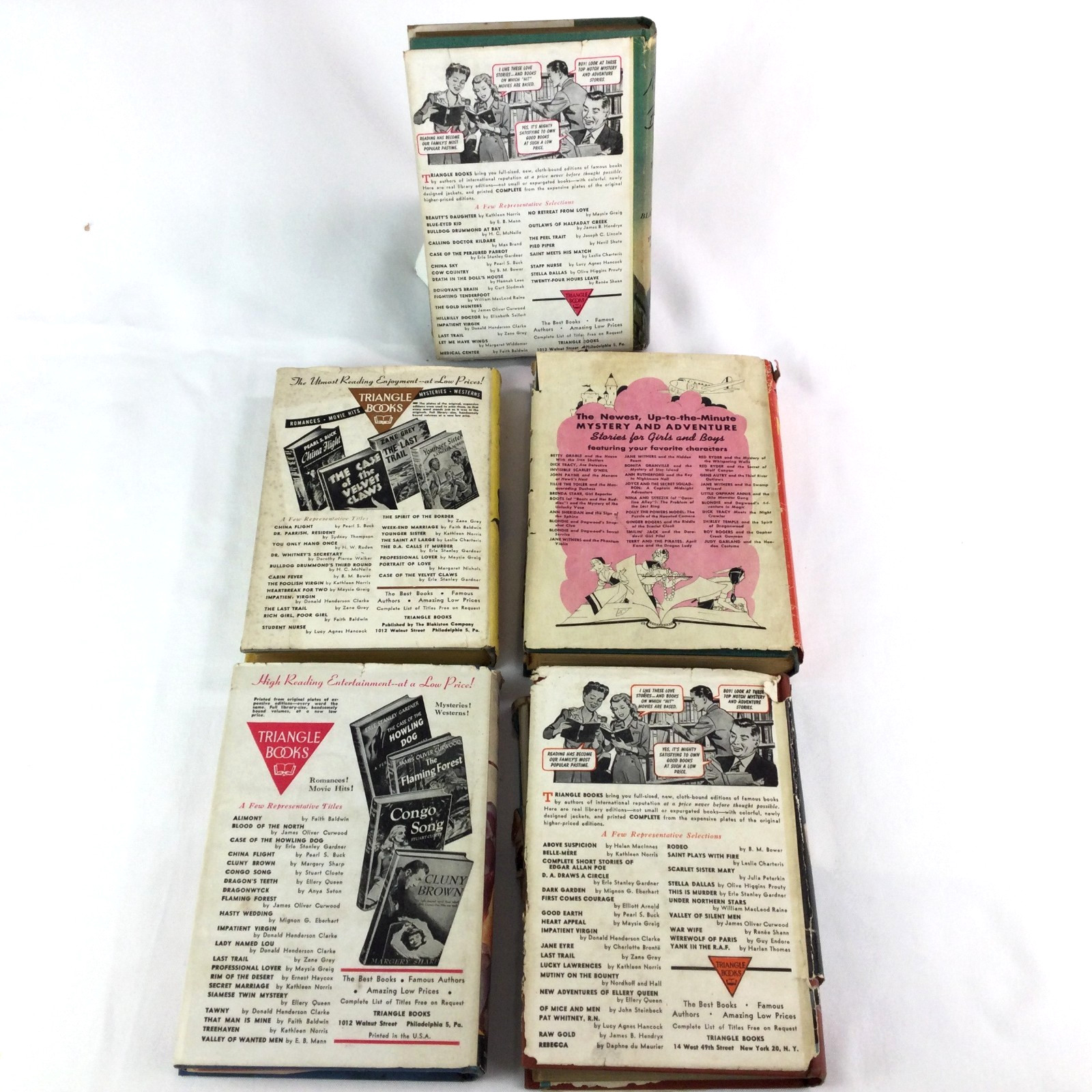 WWII 1940s HC/DJ LOT x 5 Nurse in Blue (Taber) Army Nurse (Dale) Triangle Books