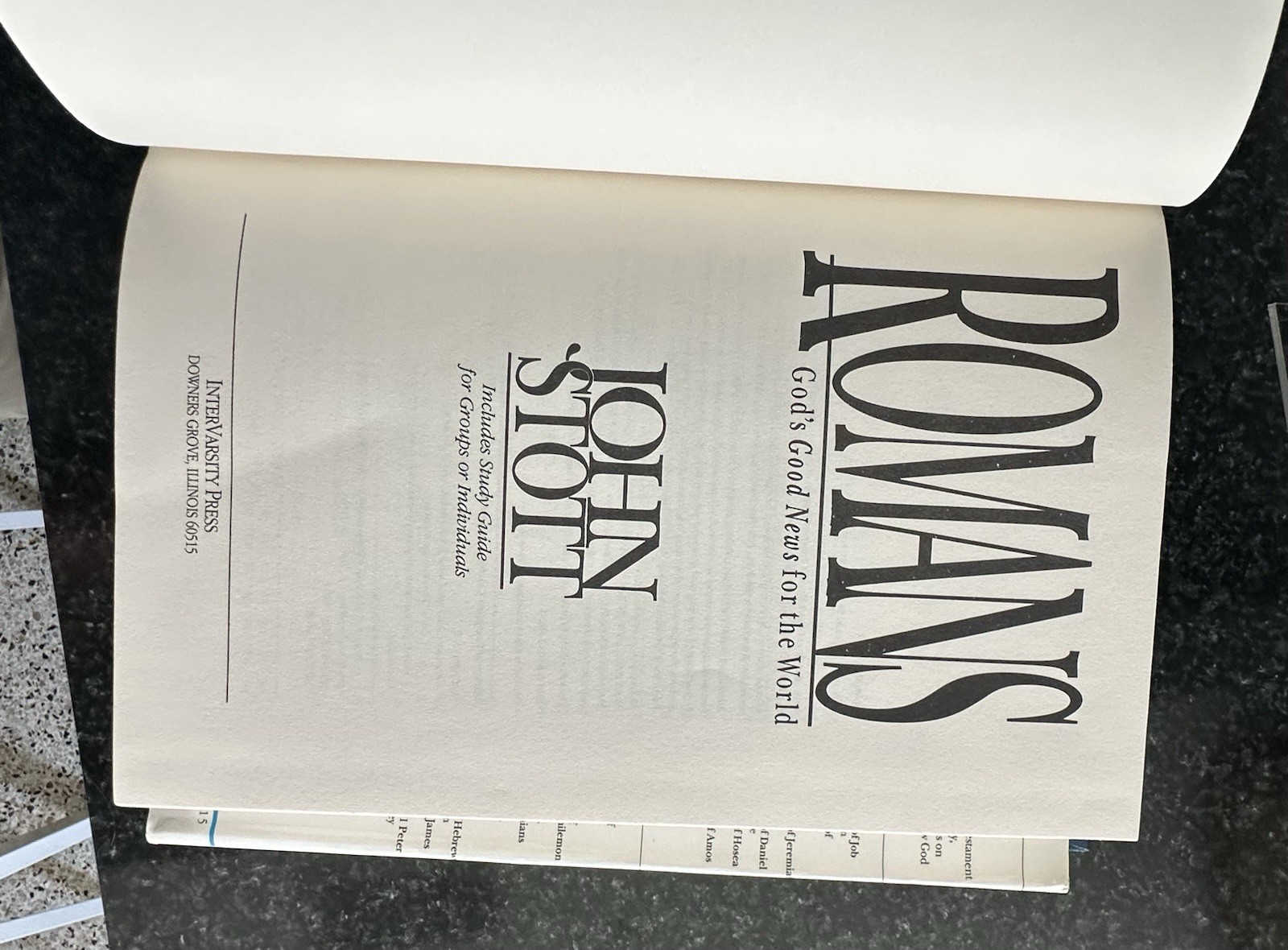 Romans by John Stott 1994 InterVarsity Press