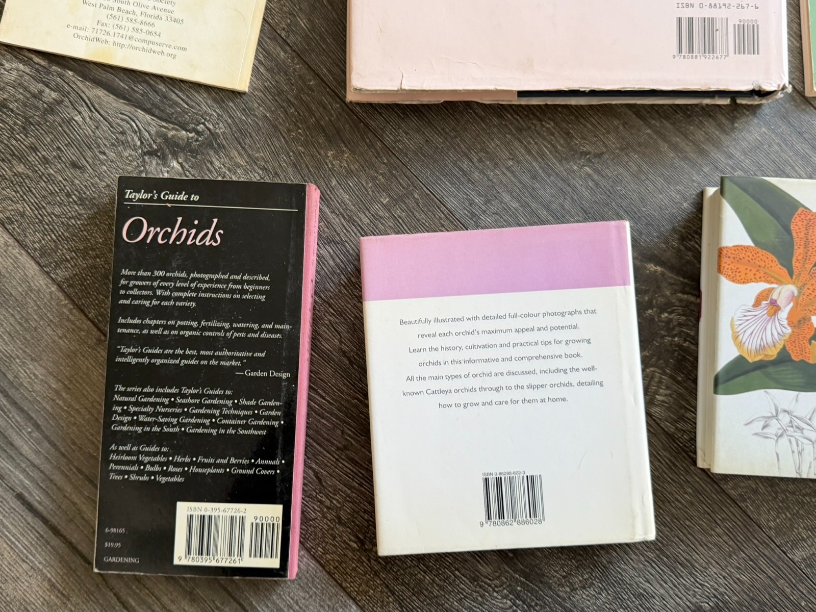 ORCHID Book 8pc Lot Field Guide Hardcover Softcover Gardening Flowers Floristry